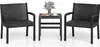 COSTWAY Set 3 pezzi di mobili da giardino in polyrattan, Anteprima dell’immagine prodotto 1