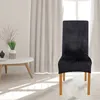Sametové elastické potahy na židle do jídelny, sada 4 kusů, Náhled obrázku produktu 4