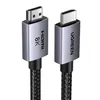 Two HDMI cables with different connectors are shown against a white background. Voir les images du produit
