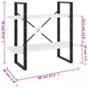 vidaXL Regał na książki 2 przegrody biały 80x30x70 cm lite Podgląd zdjęcia produktu 8