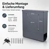 BITUXX Briefkasten mit Zeitungsrolle Eckig Dunkelgrau, Produktbild-Vorschau 6