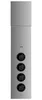 A vertical power strip with multiple outlets and a USB port, presented against a white background. Produktbild-Vorschau