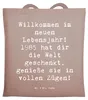 Mr. & Mrs. Panda Tote Bag Spruch 1985 Geburtstag - Braun Produktbild-Vorschau 1
