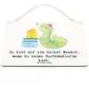 Mr. & Mrs. Panda Schild Buchhändlerin Herz DIN A6 - Weiß - Produktbild-Vorschau 3