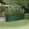 vidaXL Hochbeet Verzinkter Stahl 224x80x68 cm Grün Produktbild-Vorschau 2