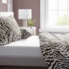 4 teilige Winter Bettwäsche Fleece 135x200 80x80 braun weiß Produktbild-Vorschau 2