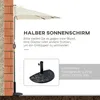 Outsunny Parasol, 270 x 240 cm demi-parapluie, parasol de Voir les images du produit 7