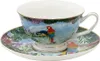 Tazza con piattino 200 ml in porcellana verde Clayre & Eef Anteprima dell’immagine prodotto 1