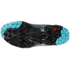 Sohle des Trailrunning-Schuhs "Akyra Woman Gtx" von La Sportiva; mit griffigem Profil und blauen Akzenten. Produktbild-Vorschau