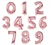 XL Folienballons Zahl 86 cm groß - Rose Gold - Luft oder Produktbild-Vorschau 4