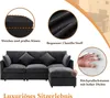 Merax Ecksofa, L-Form Sofa mit Schlaffunktion, 3-4 Sitzer Produktbild-Vorschau 8