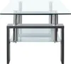 vidaXL Couchtisch Grau Transparent 95x55x40 cm Hartglas Produktbild-Vorschau 4