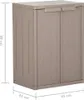 Gartenschrank Braun 65x45x88 cm PP Holz-Optik Produktbild-Vorschau 7