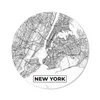 MuchoWow® Mauspad Mousepad New York - Stadtplan - Schwarz Produktbild-Vorschau 1