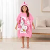 Strandtuch-Poncho für Kinder mit Kapuze - Einhorn Rosa, 150 Produktbild-Vorschau 6
