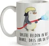Mr. & Mrs. Panda Kaffeetasse Feuerwehrmann Helden - Weiß - Produktbild-Vorschau 3