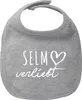 Huuraa Baby Lätzchen Selm verliebt Heather Grey Produktbild-Vorschau 1