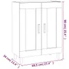 The Living Store Sideboard Braun Eichen-Optik 69,5x34x90 cm Produktbild-Vorschau 9