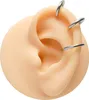 Fake Piercing Ohrring Creole 8-10-12 mm Farbe - Silber Produktbild-Vorschau 2