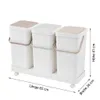 Koš na tříděný odpad 60 l – 3× 20 l, 3 nádoby s víkem na Náhled obrázku produktu 3
