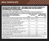 Nutrition information label for milk chocolate flavored product. Voir les images du produit