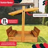 KOTARBAU® Sandkasten mit Dach 100x100 cm Holz mit Abdeckung Produktbild-Vorschau 2