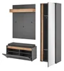 Garderobe Set 4-teilig "Center" in grau matt und Wotan Produktbild-Vorschau 10