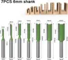 7-teiliges Set Nutfräser mit 6-mm-Schaft, Produktbild-Vorschau 2