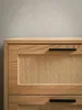 Kommode 80x82x36 cm Flurkommode Eiche-Nachbildung & Rattan, Produktbild-Vorschau 9
