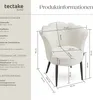 tectake® Sessel Stella dick gepolstert, mit Samtbezug oder Produktbild-Vorschau 5