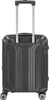 A back view of a black Travelite trolley suitcase with a silver telescopic handle extended. Produktbild-Vorschau