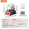A diagram showing a polishing machine with dimensions and specifications, along with accessories like a seal ring and polishing beads. Náhľad obrázku produktu
