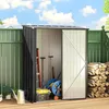Zahradní domek Outsunny s pultovou střechou, 1,34 m², černý Náhled obrázku produktu 2