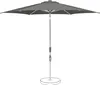 A studio shot of a gray patio umbrella on a white background. Produktbild-Vorschau