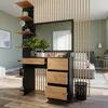Coiffeuse Vicco Sherry Anthracite/chêne doré 90x75cm sans Voir les images du produit 4