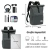 Cityrucksack Rolltop Rucksack Damen Herren, Rucksack Laptop Produktbild-Vorschau 3