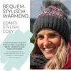 styleBREAKER Damen bunte Strick Bommelmütze mit Fleece Produktbild-Vorschau 7