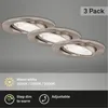 Briloner LED Einbauleuchten nickel 3er-Set 3xLED/GU10/5W Produktbild-Vorschau 2