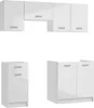 Küchenmöbel-Set weiß glänzend 5 Stück 180 cm Produktbild-Vorschau 1