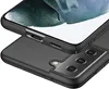 A close-up shot of a black smartphone case, showing the bottom and rear camera area of a smartphone inside it. Produktbild-Vorschau