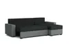 Ecksofa Schlafsofa Sofa HEDVIG LUX Manila Hellgrau- Schwarz Produktbild-Vorschau 3