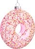BRUBAKER Donut s posýpkou ružový - Ručne maľovaná sklenená Náhľad obrázku produktu 1
