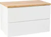 Badezimmerschrank 60x50 cm wandhängend weiß glänzend mit Produktbild-Vorschau 3