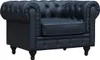 Chesterfield Sessel "Aliza" - 111 x 82 x 70 cm - Schwarz Produktbild-Vorschau 1