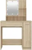 vidaXL Schminktisch mit LED Sonoma-Eiche 86,5x35x136 cm Produktbild-Vorschau 4