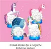 Four illustrated unicorns standing on clouds, with stars and a moon in the background. Produktbild-Vorschau