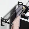 Badezimmer Handtuchhalter, Handtuchregal Schwarz Matt Produktbild-Vorschau 2