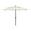 vidaXL Sonnenschirm mit Aluminium-Mast 3-lagig Sandfarbe Produktbild-Vorschau 7