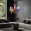 Kronleuchter, Lüster, Kristalle, bunt, 5-flammig, H 128 cm Produktbild-Vorschau 4