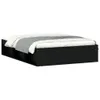 The Living Store Bettgestell Schwarz 135x190 cm Produktbild-Vorschau 3